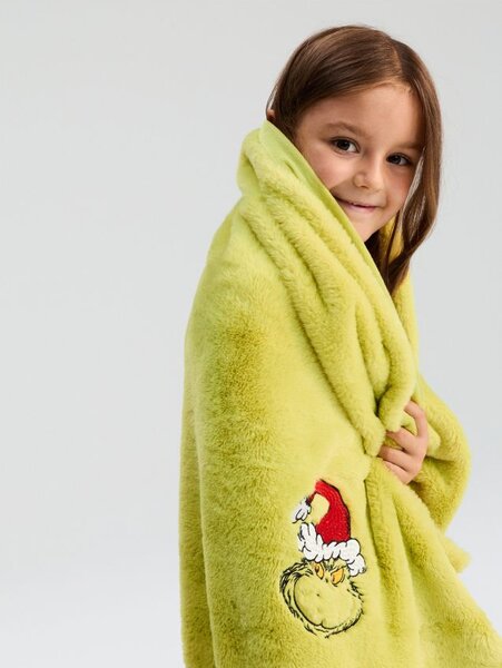 Sinsay - Dječji božićni prekrivač s vezom Grinch