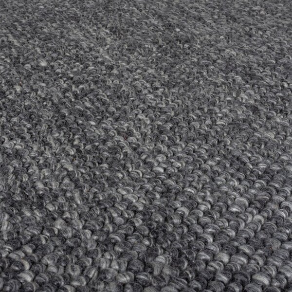 Tamno sivi ručno rađen tepih od mješavine vune 160x230 cm Minerals – Flair Rugs