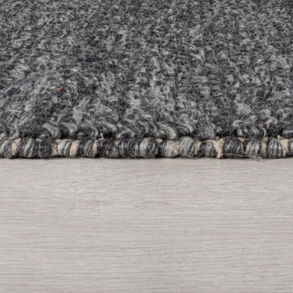 Tamno sivi ručno rađen tepih od mješavine vune 160x230 cm Minerals – Flair Rugs