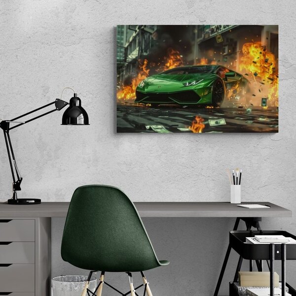 Slika zeleni Lamborghini Huracán