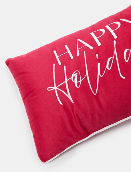 Sinsay - Božićni ukrasni jastuk sa srebrnim natpisom „Happy Holiday“