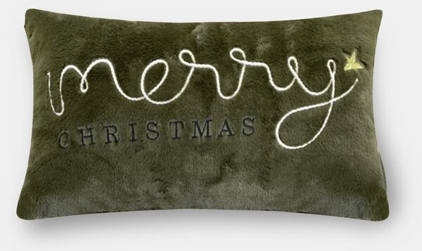 Sinsay - Ukrasni božićni jastuk s izvezenim natpisom Merry Christmas