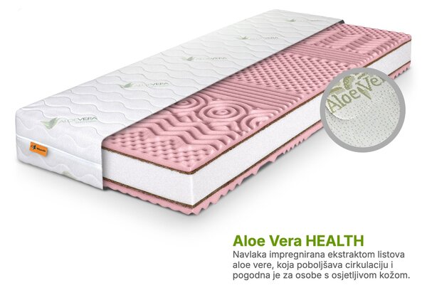 Wilsondo Pjenasti madrac s kokosom Pinkcoco Plus 80x200x20 - Aloe Vera navlaka