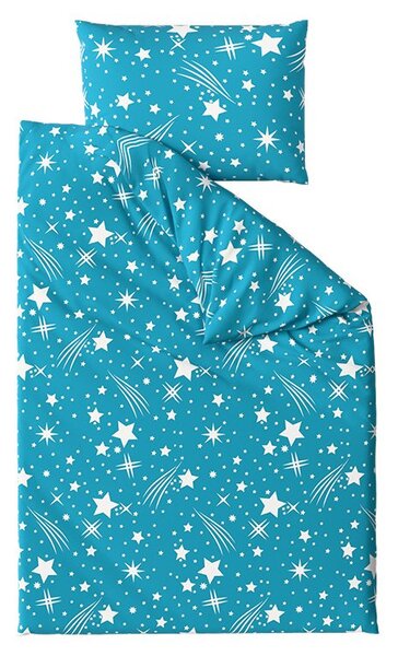Polipamučna posteljina NIGHT SKY POLY tirkizna Dimenzije posteljine: 70 x 90 cm | 140 x 200 cm