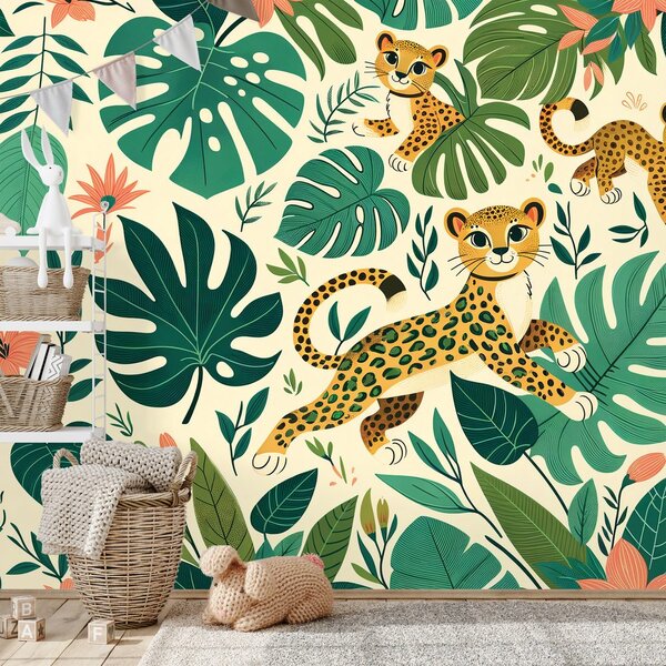 Tapeta slatki mladunci leoparda u džungli