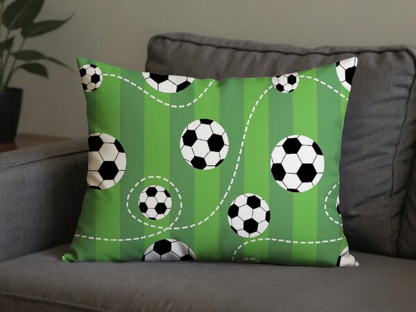 Polipamučna jastučnica FOOTBALL TIME POLY 70x90 cm, zelena