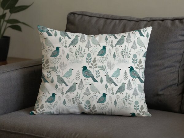 Polipamučna jastučnica LEAFBIRD POLY 50x70 cm, bijelo-zelena