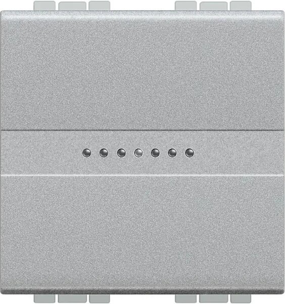PREKIDAČ OBIČNI LIVING LIGHT 1P 10A 2M SREBRNI NT4051M2AN