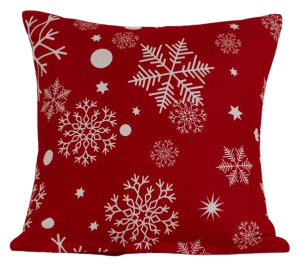 Jastučnica od mikrovlakana SNOWFALL 45x45 cm, crvena