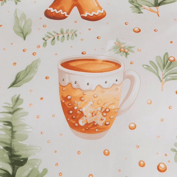 Posteljina od mikrovlakana WINTER GINGERMAN bijela Dimenzije posteljine: 2 kom 70 x 90 cm | 200 x 220 cm