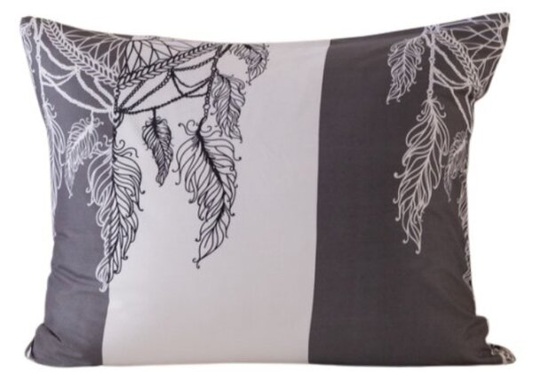 Jastučnica od mikrovlakana TIRSO 50x70 cm, sivo-bijela