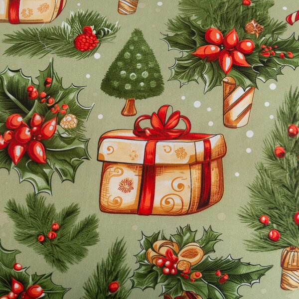 Posteljina od mikrovlakana CHRISTMAS PRESENTS zelena Dimenzije posteljine: 70 x 90 cm | 140 x 200 cm
