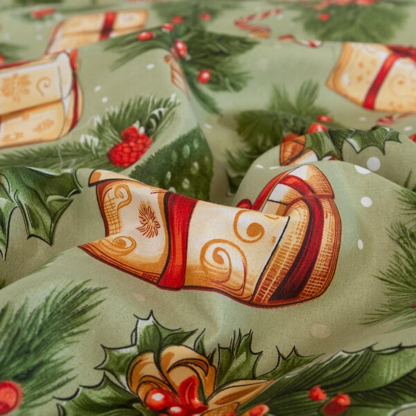 Posteljina od mikrovlakana CHRISTMAS PRESENTS zelena Dimenzije posteljine: 70 x 90 cm | 140 x 200 cm