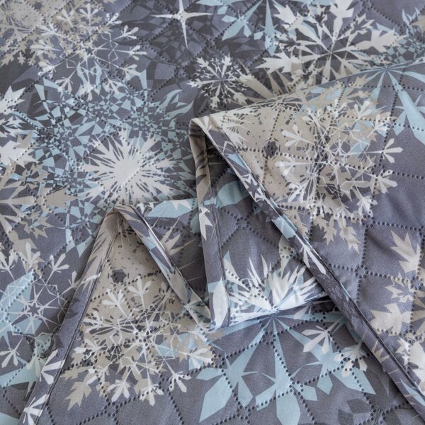 Prekrivač za krevet SNOWFLAKE, plavo-sivi Dimenzije: 220 x 240 cm