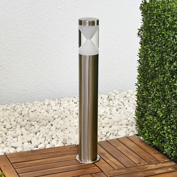 Lindby LED svjetiljka za put Fabrizio, visina 56 cm, nehrđajući čelik, Metalik, Metal