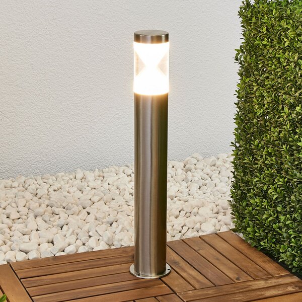 Lindby LED svjetiljka za put Fabrizio, visina 56 cm, nehrđajući čelik, Metalik, Metal
