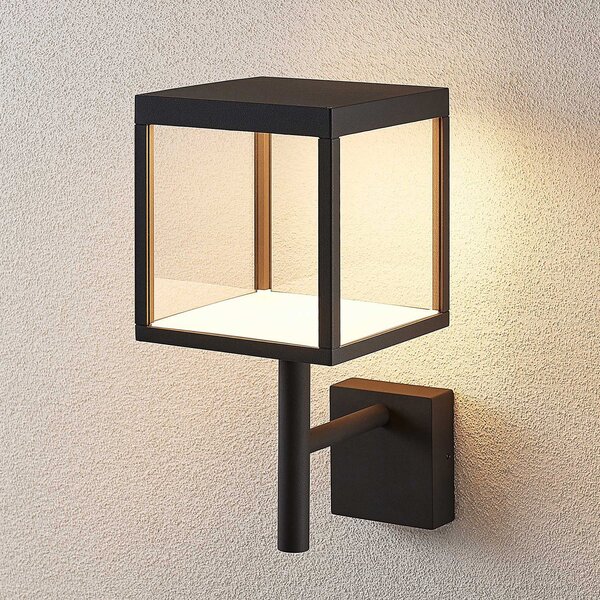 Cube LED vanjska zidna svjetiljka sa staklenim sjenilom, grafit