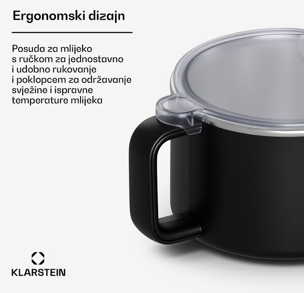 Klarstein Marcia Touch posuda za mlijeko 1,2 L plastika SUS304 nehrđajući čelik periva u perilici posuđa