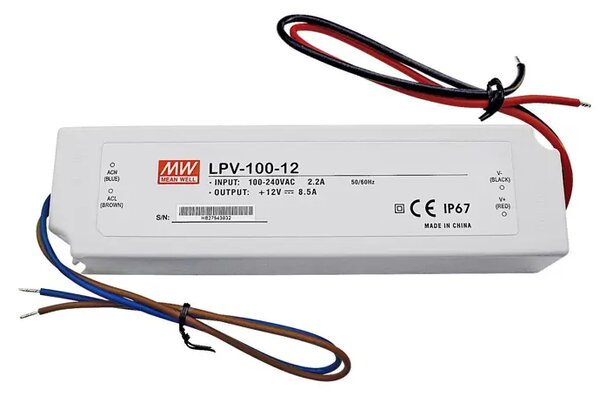 LED DRIVER 100W 24V IP67 LPV100-24V-IP67