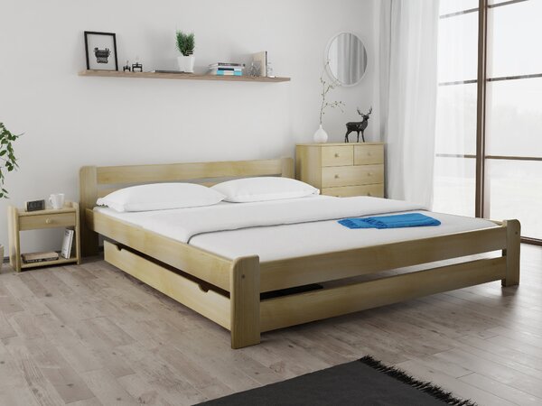Krevet Laura 180 x 200 cm, borovo drvo Podnica: Bez podnice, Madrac: Madrac Deluxe 10 cm
