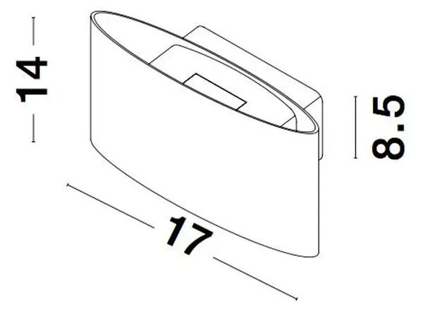 CHEZ VANJSKA ZIDNA SVJETILJKA LED 2x5W/3000K/560lm/IP54/BIJELA NL9292211