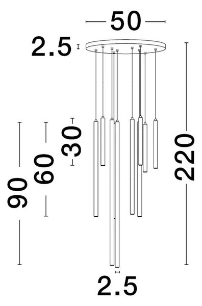 TRIMLE VISILICA LED 26W/3000K/1861lm/DIMM/IP20/CRNA NL9287945