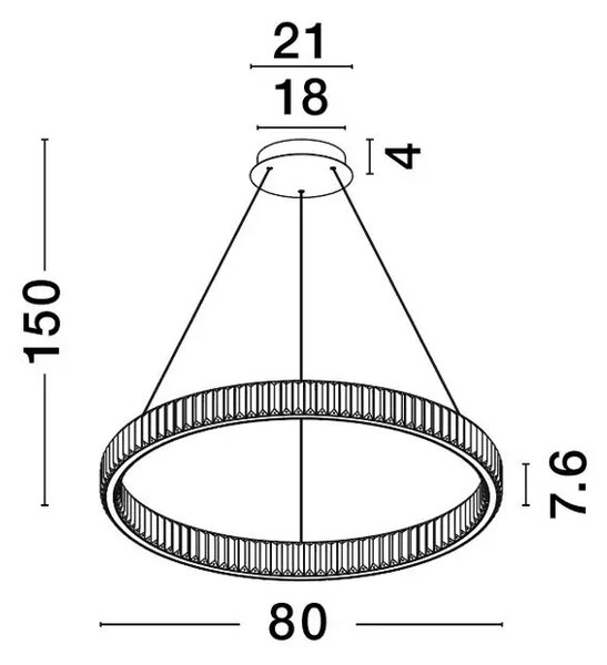 AURELIA VISILICA LED 47W/3500K/4895lm/DIMM/IP20/ZLATNA NL9333076