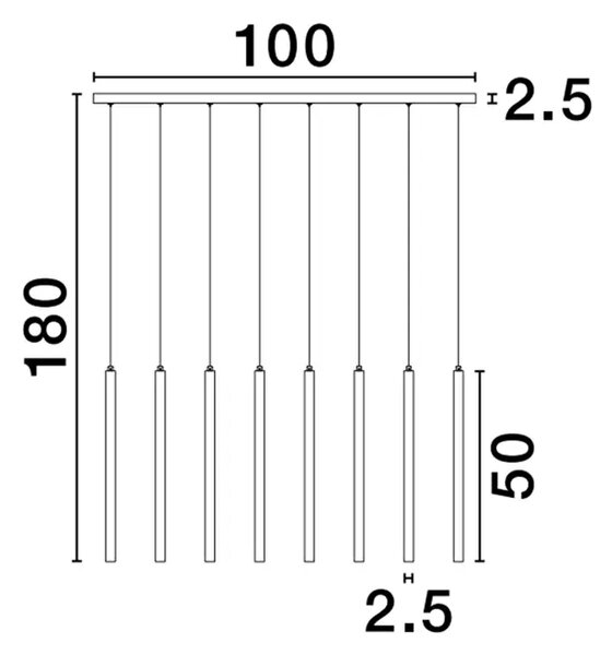TRIMLE VISILICA LED 21W/3000K/1581lm/IP20/BRUŠENA ZLATNA NL9287930