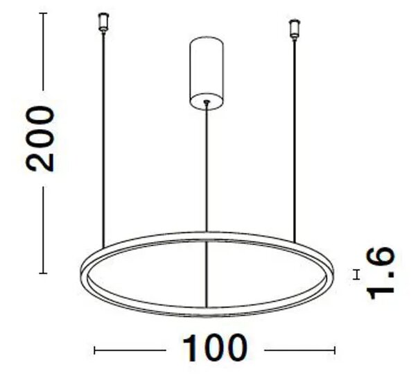 TARQUIN VISILICA LED 59W/3000K/2144lm/DIMM/IP20/CRNA NL9345609