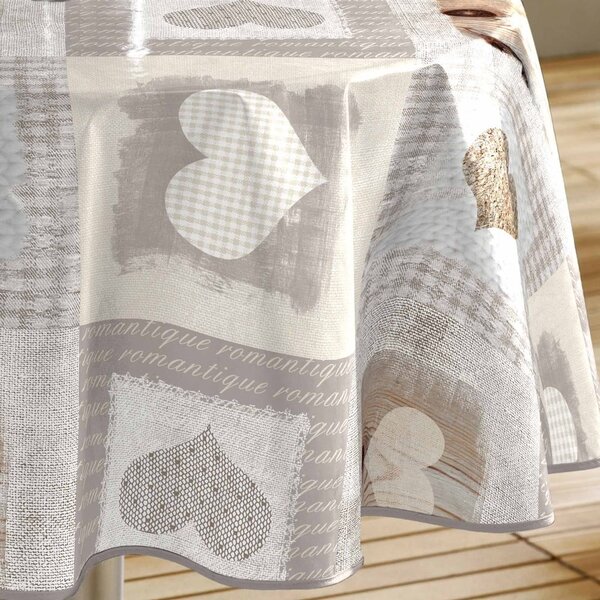 Perivi stolnjak od PVC-a ø 160 cm Cosy Coeur – douceur d'intérieur