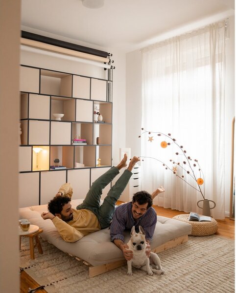 Narančasta/u bakrenoj boji sklopiva sofa 140 cm Roots – Karup Design