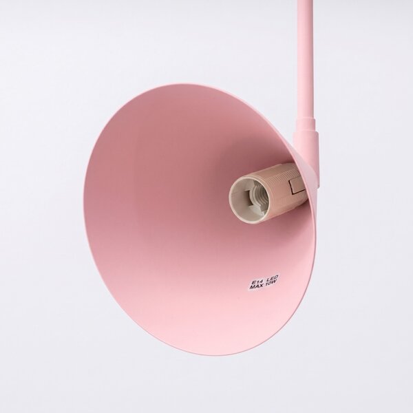 Zidna svjetiljka NOX 2 pink s prekidačem