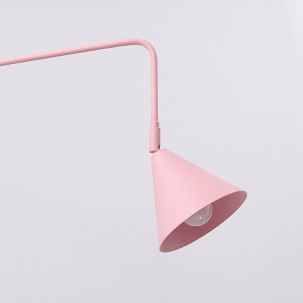 Zidna svjetiljka NOX 2 pink s prekidačem