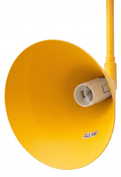 Zidna svjetiljka NOX 2 yellow s prekidačem