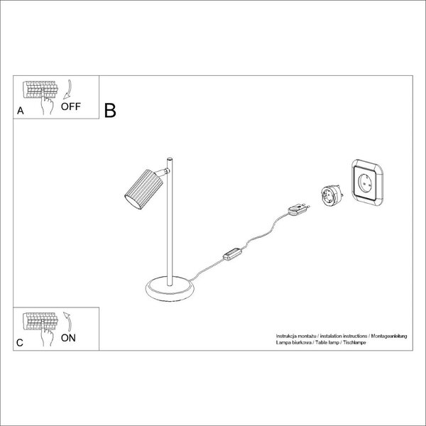 Zelena stolna lampa (visina 43 cm) Gleam – Sollux