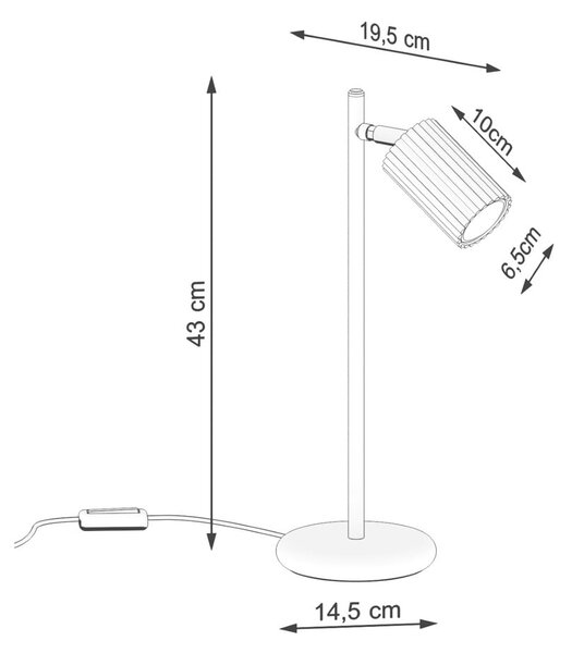 Zelena stolna lampa (visina 43 cm) Gleam – Sollux