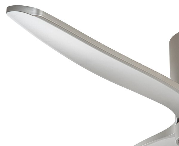Sorin LED stropni ventilator, aluminij, CCT, IP44, 3 kraka - Lucande Lucande, Sorin, Metalik, Dnevna soba, Metal, Moderan