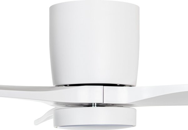 Sorin LED stropni ventilator, bijeli, CCT, IP44, 3 lopatice - Lucande Lucande, Sorin, Bijela, Dnevna soba, Metal, Moderan