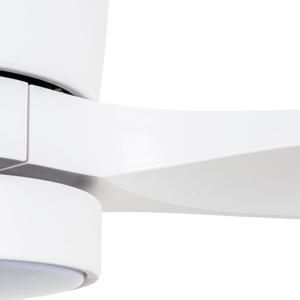 Sorin LED stropni ventilator, bijeli, CCT, IP44, 3 lopatice - Lucande Lucande, Sorin, Bijela, Dnevna soba, Metal, Moderan