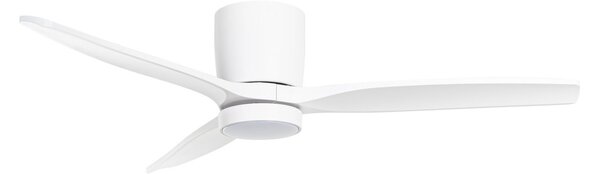 Sorin LED stropni ventilator, bijeli, CCT, IP44, 3 lopatice - Lucande Lucande, Sorin, Bijela, Dnevna soba, Metal, Moderan