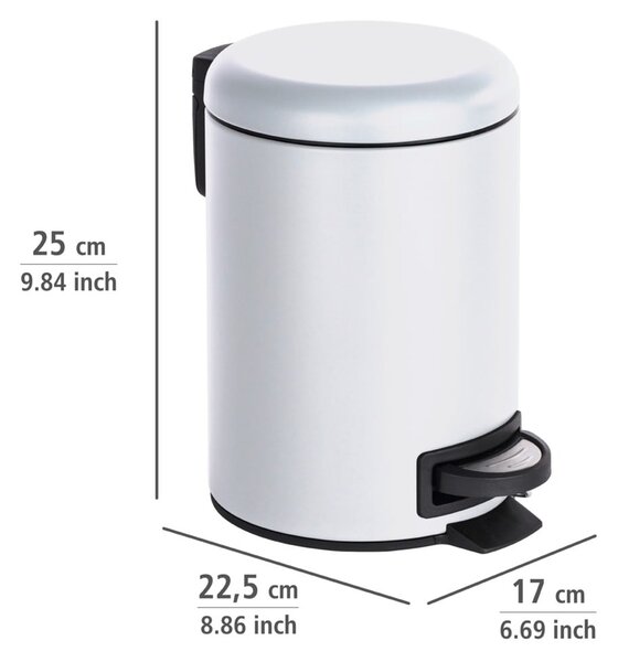 Bijela kanta za smeće Wenkoo Leman, 3 l