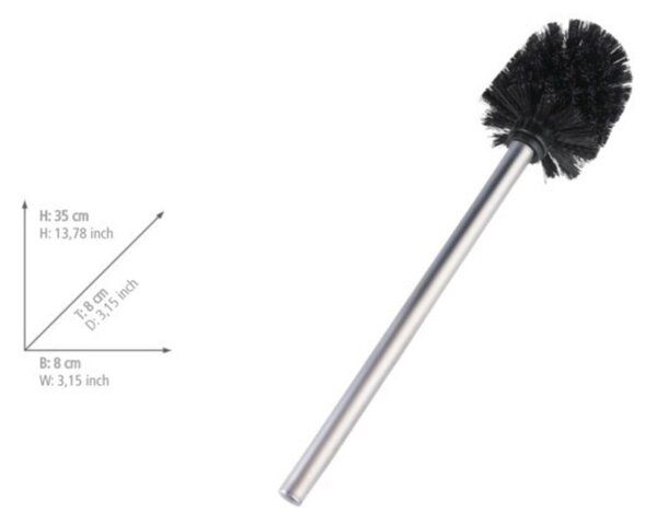 Zamjenska toaletna četka Wenko Matt Stainless, ø 8 x 35 cm