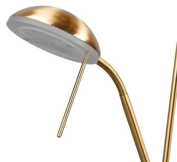 Podne Lampa Lindby, Josefin, prigušiv, Zlato / mjed, Dnevna soba, Metal, Moderan