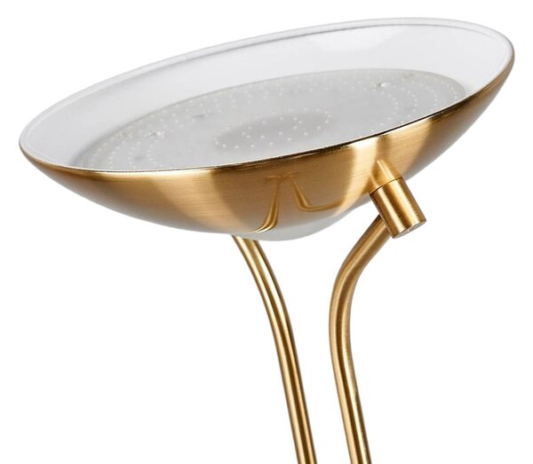 Podne Lampa Lindby, Josefin, prigušiv, Zlato / mjed, Dnevna soba, Metal, Moderan