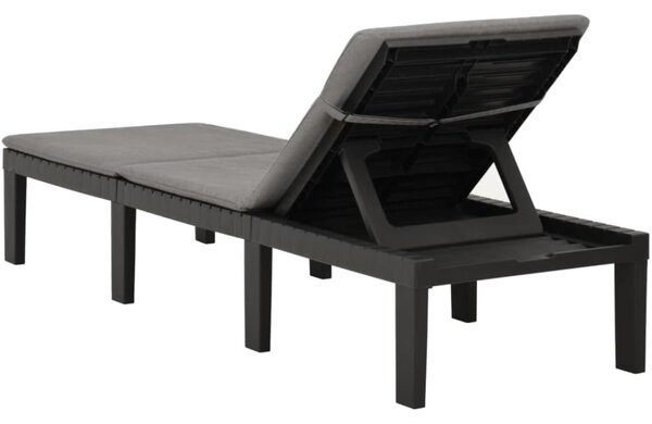 Vrtna ležaljka HAITI s podlogom, 65×195×78cm, antracit I.P.A.E-Progarden