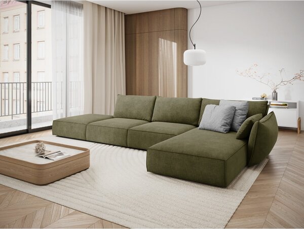 Zelena kutna garnitura (desni kut) Vanda - Mazzini Sofas
