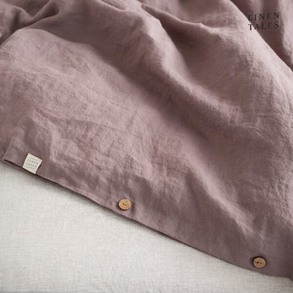 Roza lan produžena posteljina za bračni krevet 200x220 cm - Linen Tales