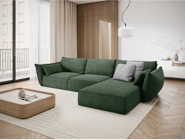 Tamno zelena kutna garnitura (desni kut) Vanda - Mazzini Sofas