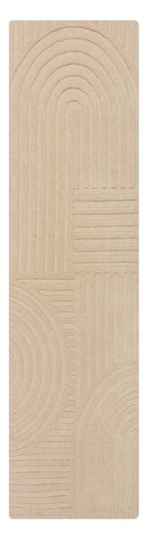 Bež vunena staza 60x230 cm Zen Garden - Flair Rugs