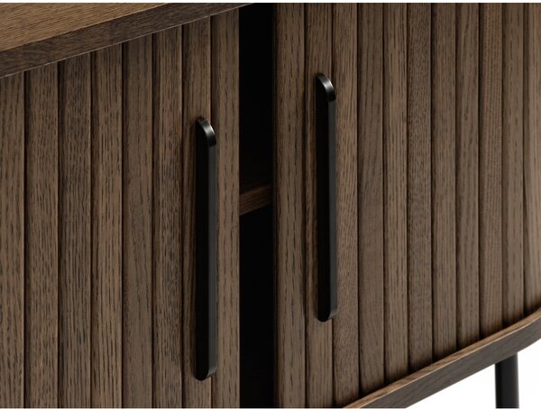 Smeđi TV stol u dekoru hrasta 120x56 cm Nola - Unique Furniture